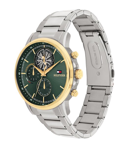 Horloge TOMMY HILFIGER STEWART Heren 1710735 Analoog Behuizing MINERAAL Groen Bracelette Roestvrij staal Staal Etanchéiteiten 5BAR