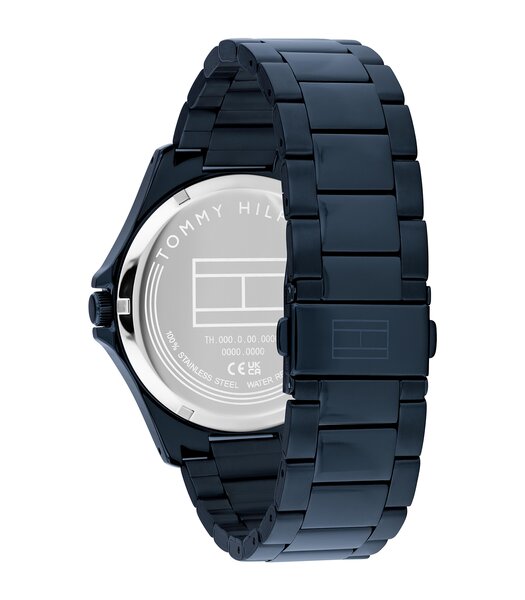 Horloge TOMMY HILFIGER BRUCE Heren 1710742 Analoog Behuizing MINERAAL Blauw Bracelette Staal Blauw Etanchéiteiten 3BAR