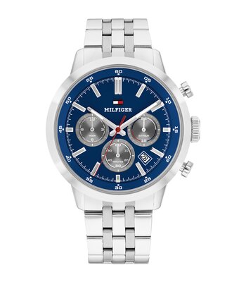 Horloge TOMMY HILFIGER KENT Heren 1710753 Analoog Behuizing MINERAAL Blauw Bracelette Roestvrij staal Staal Etanchéiteiten 5BAR