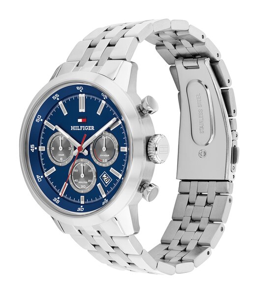 Montre TOMMY HILFIGER KENT Homme 1710753 Analogue Cadran MINERAL Bleu Bracelet Acier inoxydable Acier Etanchéité 5BAR