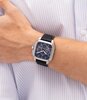 Horloge TOMMY HILFIGER HERALD SKELETON Heren 1710756 Analoog Behuizing MINERAAL Blauw Bracelette Leer Zwart Etanchéiteiten 5BAR
