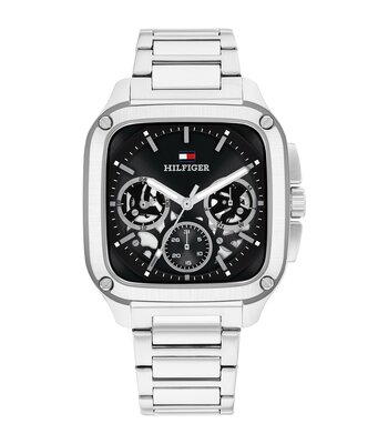 Horloge TOMMY HILFIGER HERALD SKELETON Heren 1710758 Analoog Behuizing MINERAAL Zwart Bracelette Roestvrij staal Staal Etanchéiteiten 5BAR