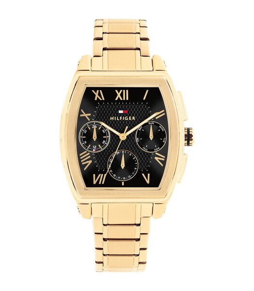 Montre TOMMY HILFIGER TH-OXFORD Homme 1710764 Analogue Cadran MINERAL Noir Bracelet Acier Or jaune Etanchéité 3BAR