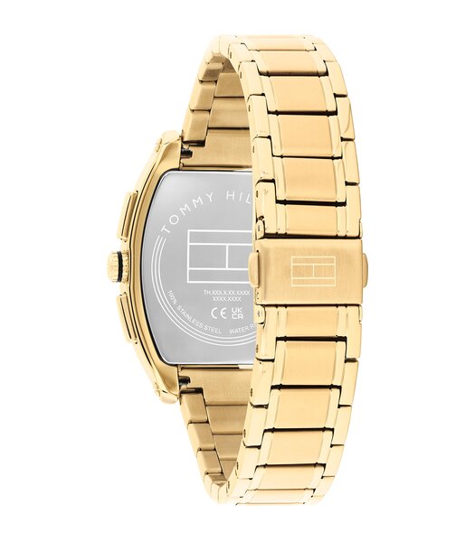 Montre TOMMY HILFIGER TH-OXFORD Homme 1710764 Analogue Cadran MINERAL Noir Bracelet Acier Or jaune Etanchéité 3BAR