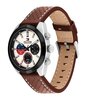 Horloge TOMMY HILFIGER HUDSON Heren 1710765 Analoog Behuizing MINERAAL Wit Bracelette Leer Bruin Etanchéiteiten 5BAR