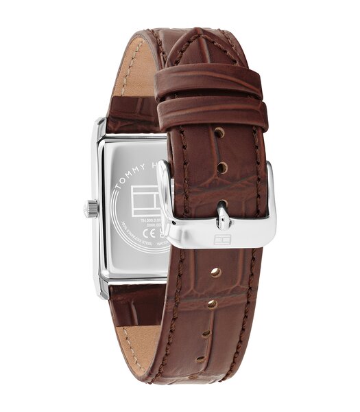 Horloge TOMMY HILFIGER BEN Heren 1710771 Analoog Behuizing Mineraal Blauw Bracelette Leer Bruin Etanchéiteiten 3 ATM