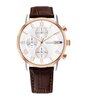 Montre TOMMY HILFIGER KANE Homme 1710796 Analogique Cadran Minéral Argenté Bracelet Cuir Brun Etanchéité 5 ATM