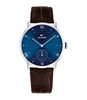 Horloge TOMMY HILFIGER TH-OXFORD Heren 1710800 Analoog Behuizing Mineraal Blauw Bracelette Leer Bruin Etanchéiteiten 5 ATM