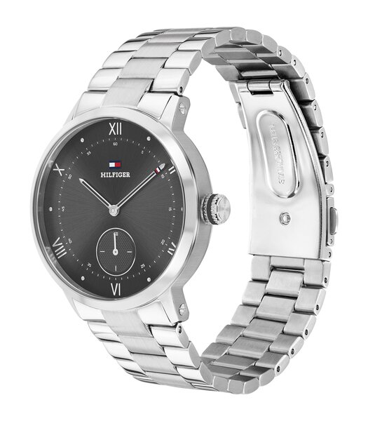 Horloge TOMMY HILFIGER TH-OXFORD Heren 1710802 Analoog Behuizing Mineraal Grijs Bracelette Roestvrij staal Staal Etanchéiteiten 5 ATM