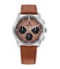 Horloge TOMMY HILFIGER THE EMPIRE Heren 1710810 Analoog Behuizing Mineraal Roze Bracelette Leer Bruin Etanchéiteiten 5 ATM