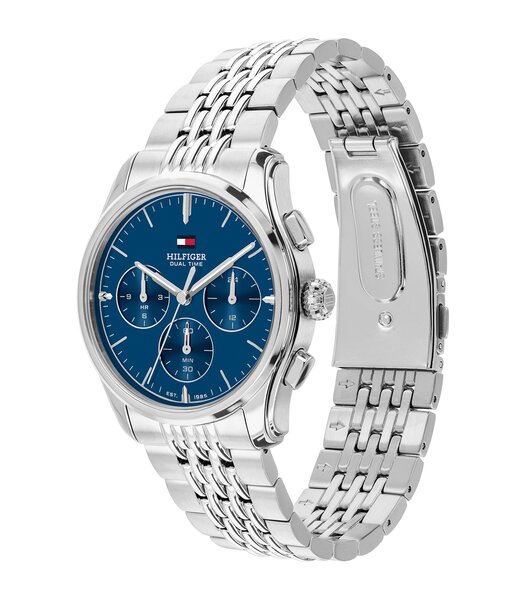 Horloge TOMMY HILFIGER THE EMPIRE Heren 1710811 Analoog Behuizing Mineraal Blauw Bracelette Roestvrij staal Staal Etanchéiteiten 5 ATM