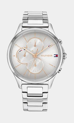 Horloge TOMMY HILFIGER SKYLAR Dames 1782263 Analoog Behuizing Mineraal Grijs Bracelette Roestvrij staal Staal Boucle déployante Etanchéiteiten 3 BAR