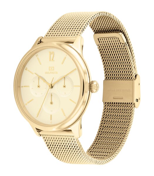 Horloge TOMMY HILFIGER LAYLA Dames 1782458 Analoog Behuizing MINERAAL Geelgoud Bracelette Staal Geelgoudkleurig Clip / clasp Etanchéiteiten 3BAR
