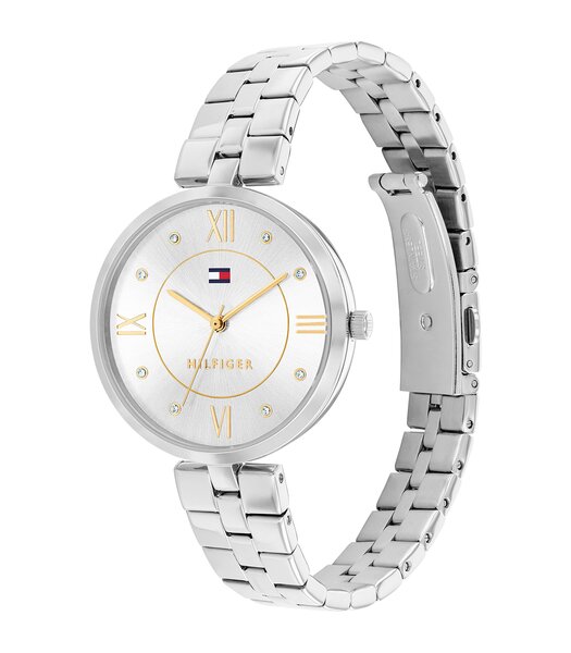Horloge TOMMY HILFIGER ELLA Dames 1782683 Analoog Behuizing MINERAAL Zilverkleurig Bracelette Roestvrij staal Staal Etanchéiteiten 3BAR