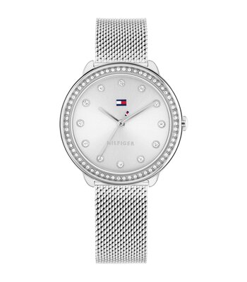 Horloge TOMMY HILFIGER DEMI Dames 1782698 Analoog Behuizing MINERAAL Zilverkleurig Bracelette Roestvrij staal Staal Etanchéiteiten 3BAR