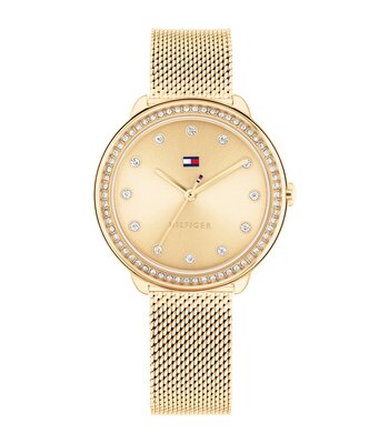 Horloge TOMMY HILFIGER DEMI Dames 1782699 Analoog Behuizing MINERAAL Geelgoud Bracelette Staal Geelgoudkleurig Etanchéiteiten 3BAR