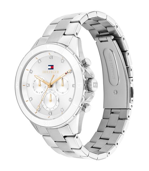Horloge TOMMY HILFIGER MELLIE Dames 1782707 Analoog Behuizing MINERAAL Zilverkleurig Bracelette Roestvrij staal Staal Etanchéiteiten 5BAR