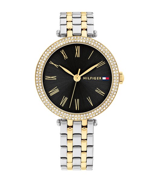 Montre TOMMY HILFIGER NATALIE Femme 1782720 Analogue Cadran MINERAL Noir Bracelet Acier inoxydable Acier / or jaune Etanchéité 3BAR