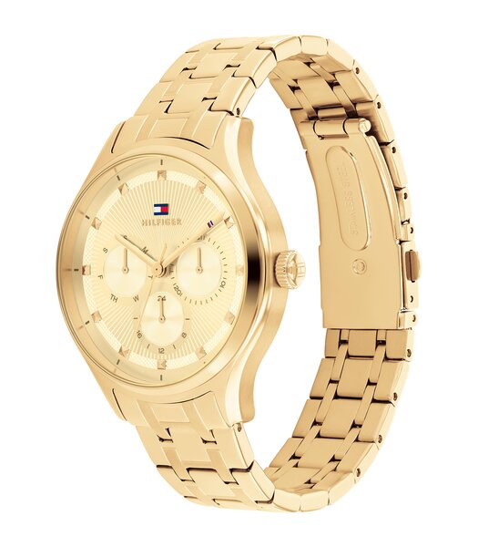 Horloge TOMMY HILFIGER GIANNA (38MM) Dames 1782751 Analoog Behuizing MINERAAL Geelgoud Bracelette Staal Geelgoudkleurig Etanchéiteiten 3BAR