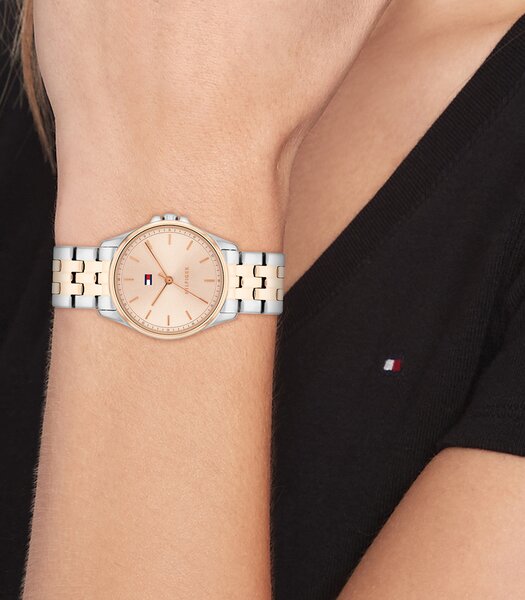 Horloge TOMMY HILFIGER JADE Dames 1782772 Analoog Behuizing MINERAAL Roségoud Bracelette Roestvrij staal Staal / roségoudkleurig Etanchéiteiten 3BAR