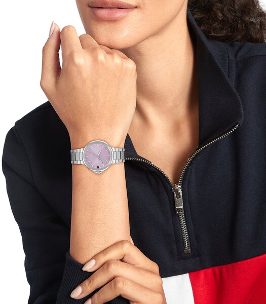 Horloge TOMMY HILFIGER LORI Dames 1782781 Analoog Behuizing MINERAAL Paars Bracelette Roestvrij staal Staal Etanchéiteiten 5BAR