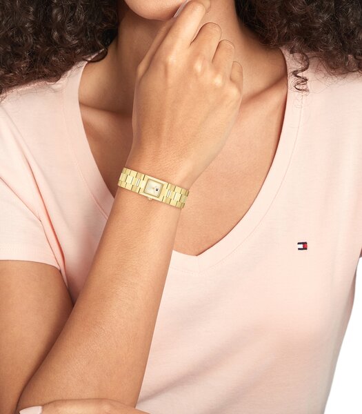 Horloge TOMMY HILFIGER IVY Dames 1782787 Analoog Behuizing MINERAAL Geelgoud Bracelette Staal Geelgoudkleurig Etanchéiteiten 3BAR