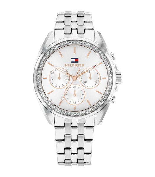 Montre TOMMY HILFIGER MELLIE Femme 1782802 Analogue Cadran MINERAL Argenté Bracelet Acier inoxydable Acier Etanchéité 5BAR