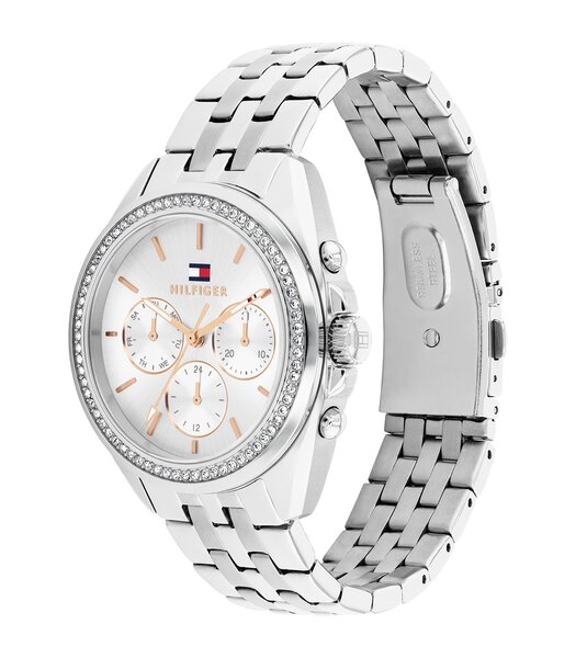 Montre TOMMY HILFIGER MELLIE Femme 1782802 Analogue Cadran MINERAL Argenté Bracelet Acier inoxydable Acier Etanchéité 5BAR