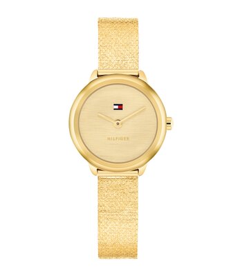 Horloge TOMMY HILFIGER DEMI Dames 1782811 Analoog Behuizing MINERAAL Geelgoud Bracelette Staal Geelgoudkleurig Etanchéiteiten 3BAR