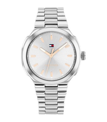 Horloge TOMMY HILFIGER GEORGIA Dames 1782817 Analoog Behuizing MINERAAL Zilverkleurig Bracelette Roestvrij staal Staal Etanchéiteiten 3BAR