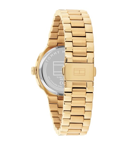 Horloge TOMMY HILFIGER GEORGIA Dames 1782819 Analoog Behuizing MINERAAL Wit Bracelette Staal Geelgoudkleurig Etanchéiteiten 3BAR