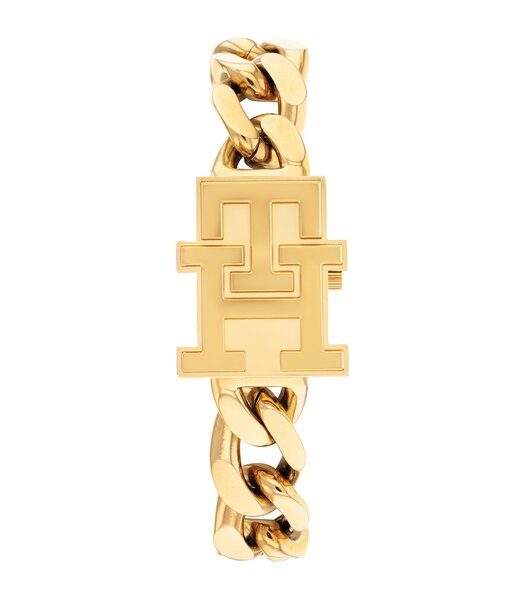 Horloge TOMMY HILFIGER TH85 Dames 1782823 Analoog Behuizing MINERAAL Zilverkleurig Bracelette Staal Geelgoudkleurig Etanchéiteiten 3BAR