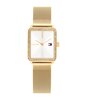 Horloge TOMMY HILFIGER TEA TANK Dames 1782829 Analoog Behuizing MINERAAL Zilverkleurig Bracelette Staal Geelgoudkleurig Etanchéiteiten 3BAR