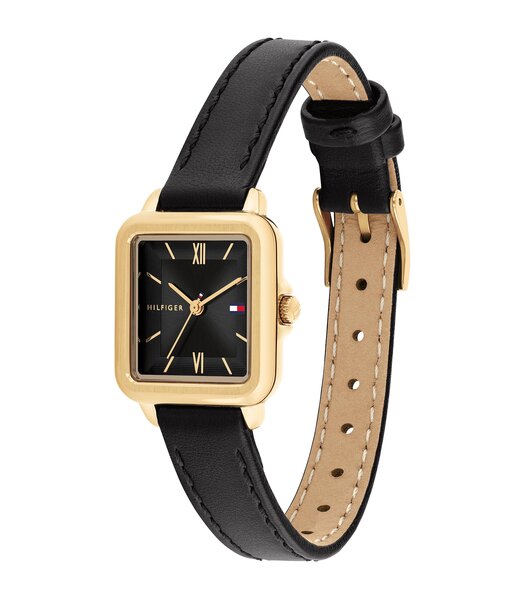 Horloge TOMMY HILFIGER MIA Dames 1782835 Analoog Behuizing MINERAAL Zwart Bracelette Leer Zwart Etanchéiteiten 3BAR