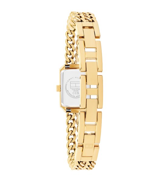 Horloge TOMMY HILFIGER SARAH Dames 1782842 Analoog Behuizing MINERAAL Zwart Bracelette Staal Geelgoudkleurig Etanchéiteiten 3BAR
