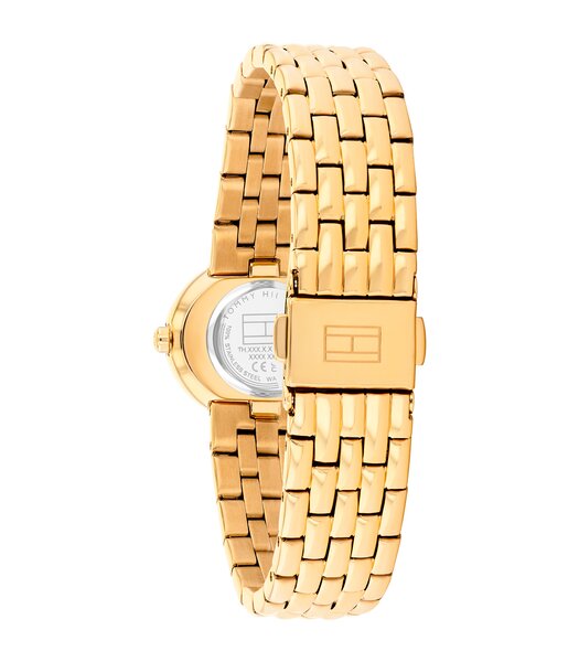 Horloge TOMMY HILFIGER MOIRA Dames 1782844 Analoog Behuizing MINERAAL Bruin Bracelette Staal Geelgoudkleurig Etanchéiteiten 3BAR