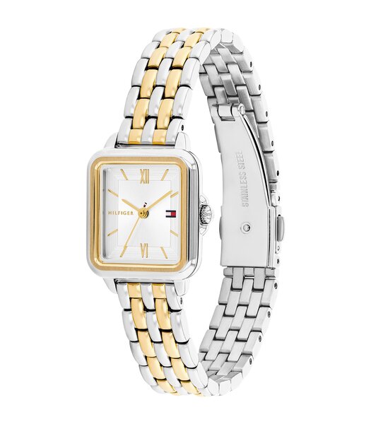 Montre TOMMY HILFIGER MIA Femme 1782861 Analogue Cadran MINERAL Argenté Bracelet Acier inoxydable Acier / or jaune Etanchéité 3BAR