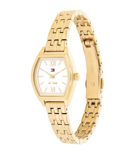 Horloge TOMMY HILFIGER NORAH Dames 1782870 Analoog Behuizing MINERAAL Wit Bracelette Staal Geelgoudkleurig Etanchéiteiten 3BAR