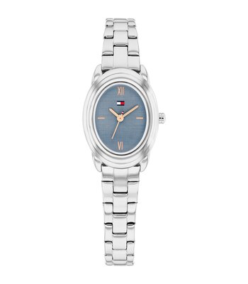 Horloge TOMMY HILFIGER DEMI OVAL Dames 1782873 Analoog Behuizing MINERAAL Blauw Bracelette Roestvrij staal Staal Etanchéiteiten 3BAR