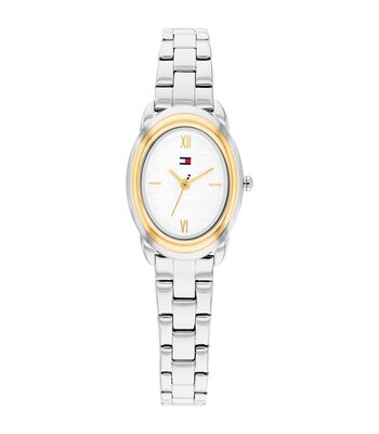 Horloge TOMMY HILFIGER DEMI OVAL Dames 1782874 Analoog Behuizing MINERAAL Zilverkleurig Bracelette Roestvrij staal Staal Etanchéiteiten 3BAR
