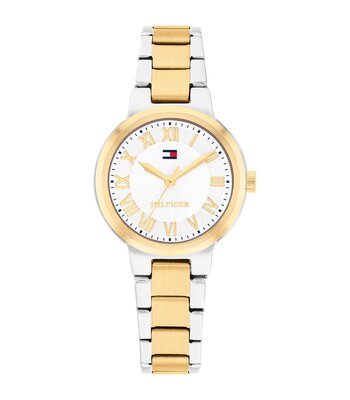 Horloge TOMMY HILFIGER BECCA Dames 1782903 Analoog Behuizing MINERAAL Zilverkleurig Bracelette Roestvrij staal Staal / geelgoudkleurig Etanchéiteiten