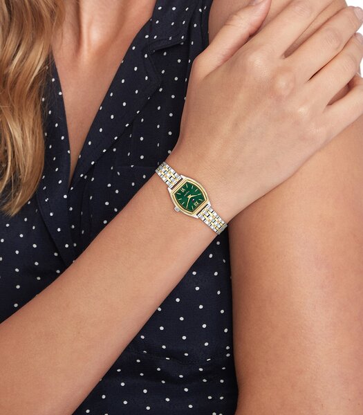 Horloge TOMMY HILFIGER NORAH Dames 1782907 Analoog Behuizing MINERAAL Groen Bracelette Roestvrij staal Staal / geelgoudkleurig Etanchéiteiten 3BAR