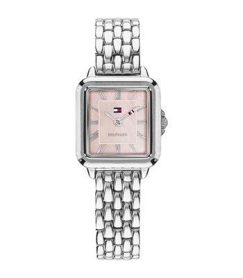 Montre TOMMY HILFIGER MIA Femme 1782914 Analogique Cadran Minéral Rose Bracelet Acier inoxydable Acier Etanchéité 3 ATM