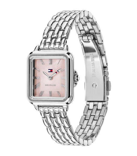 Horloge TOMMY HILFIGER MIA Dames 1782914 Analoog Behuizing Mineraal Roze Bracelette Roestvrij staal Staal Etanchéiteiten 3 ATM