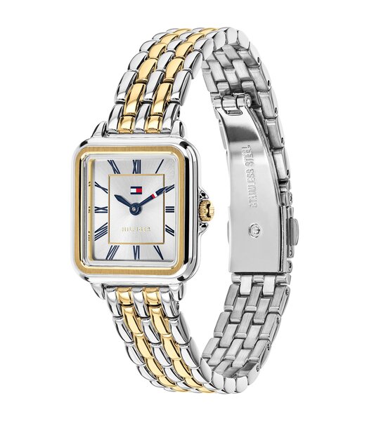 Montre TOMMY HILFIGER MIA Femme 1782915 Analogique Cadran Minéral Argenté Bracelet Acier inoxydable Acier Etanchéité 3 ATM