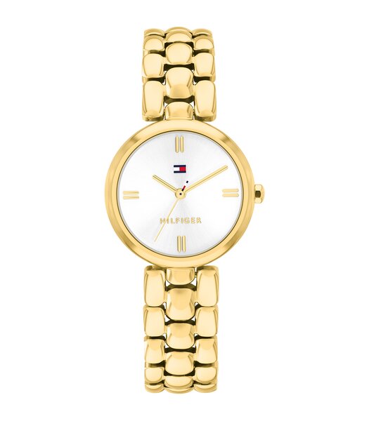 Montre TOMMY HILFIGER ANNIE Femme 1782928 Analogique Cadran Minéral Blanc Bracelet Acier inoxydable Acier / or jaune Etanchéité 3 ATM