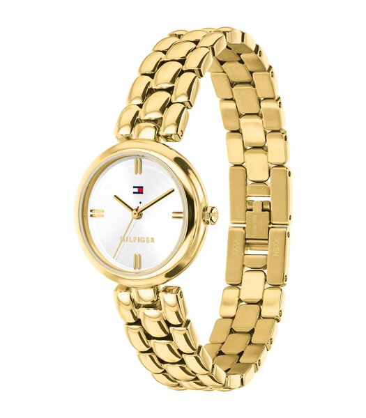 Montre TOMMY HILFIGER ANNIE Femme 1782928 Analogique Cadran Minéral Blanc Bracelet Acier inoxydable Acier / or jaune Etanchéité 3 ATM