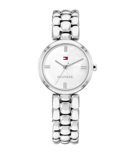 Horloge TOMMY HILFIGER ANNIE Dames 1782929 Analoog Behuizing Mineraal Parelmoer Bracelette Roestvrij staal Staal Etanchéiteiten 3 ATM