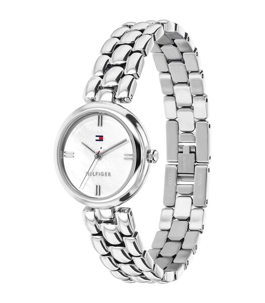 Horloge TOMMY HILFIGER ANNIE Dames 1782929 Analoog Behuizing Mineraal Parelmoer Bracelette Roestvrij staal Staal Etanchéiteiten 3 ATM