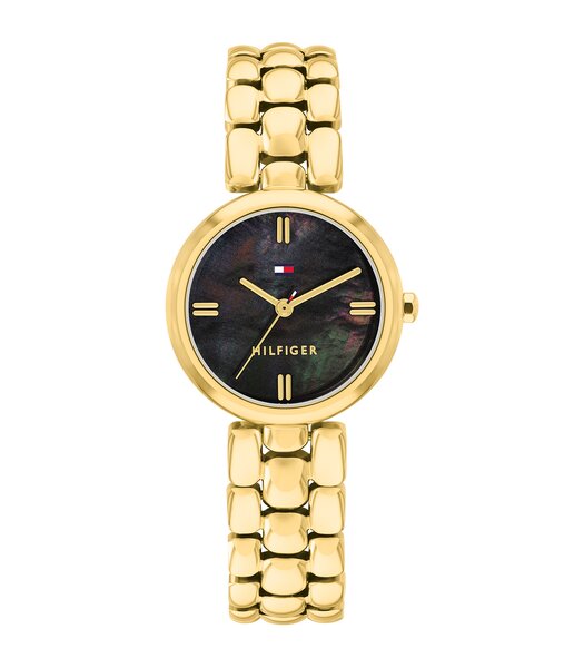 Horloge TOMMY HILFIGER ANNIE Vrouw 1782930 Analoog Behuizing Mineraal Zwart Armband Roestvrij staal Staal / geel goud Waterdichtheid 3 ATM